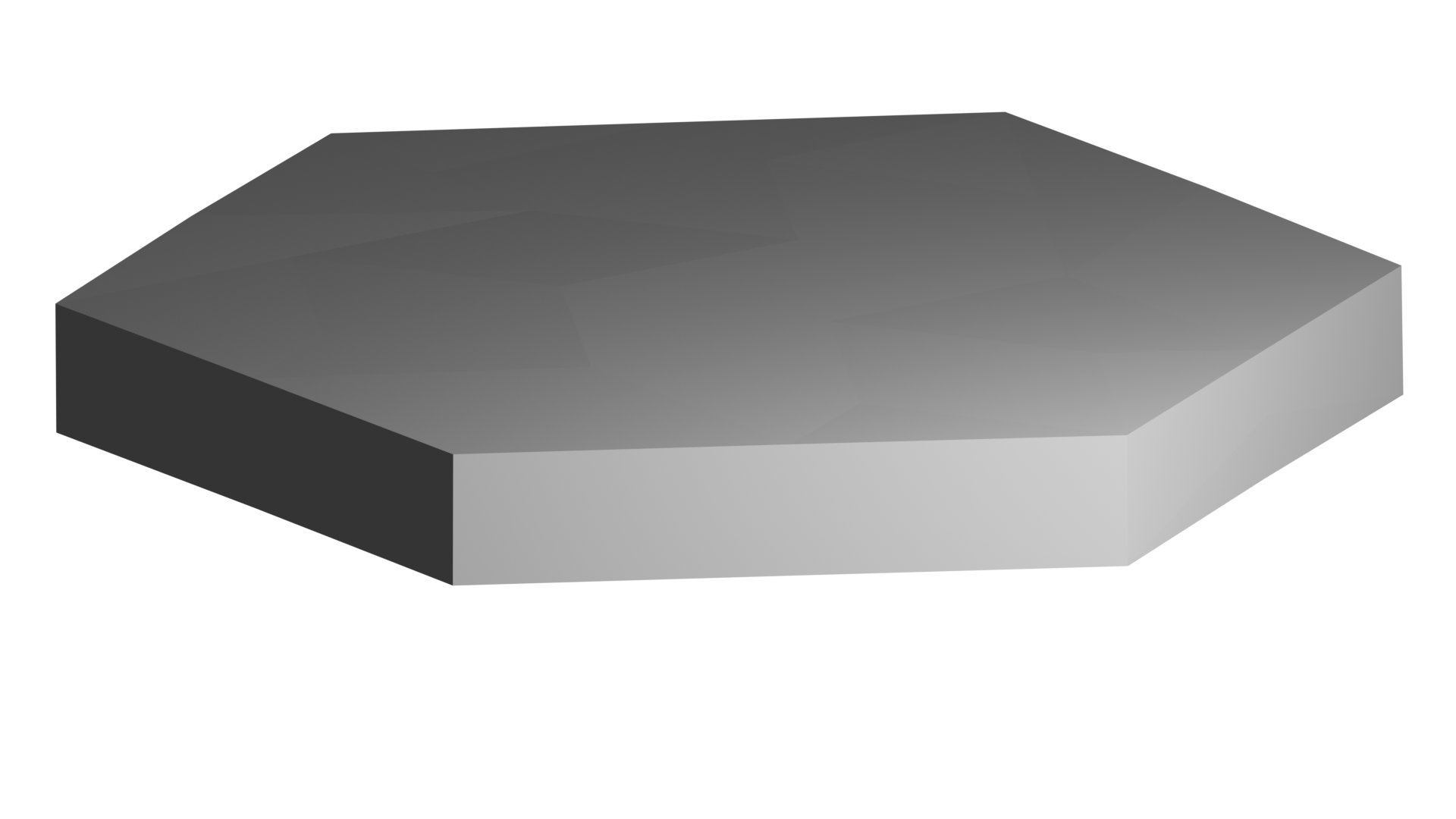 Roughened hexagonal plate